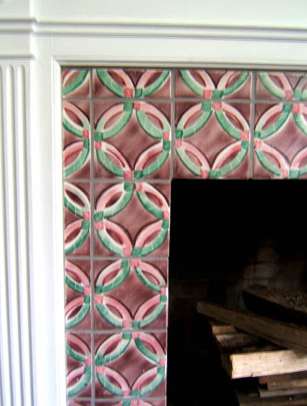 Ceramic Tile Fireplace Surround by George Woideck of Artisan Architectural Ceramics